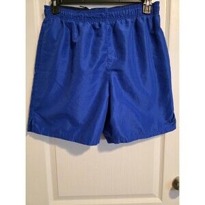 Nike blue Dri-FIT athletic swim shorts feature a drawstring waistband size L